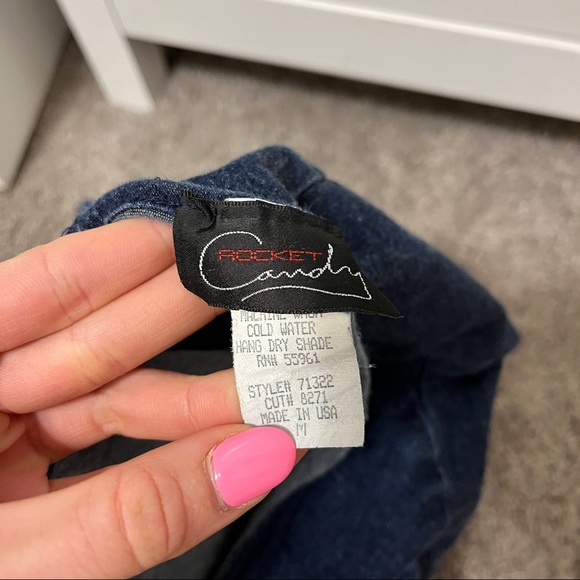 Rocket Candy Denim Fringe Halter Dress - Picture 5 of 6